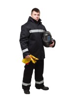 Костюм сварщика мужской зимний КСв 129W 1 класс защиты (Минпромторг)